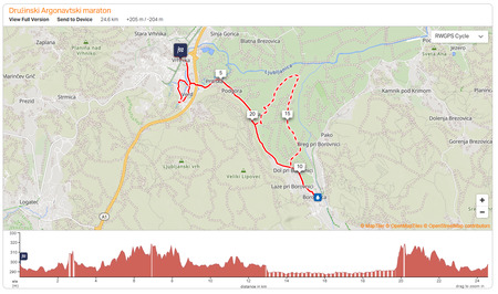 Argonavtski maraton - trasa družinskega maratona